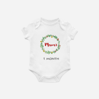 Monthly Milestones (Floral Wreath) (Rompers) Complete 12 Month Set